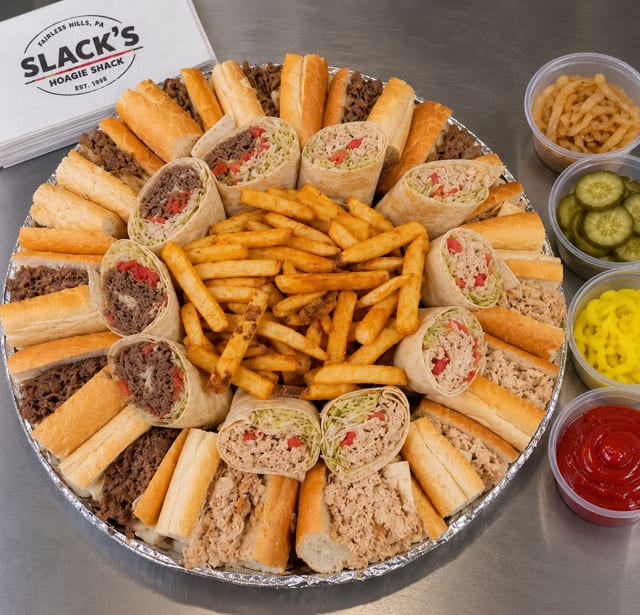 Cheese Steak Combo Tray.