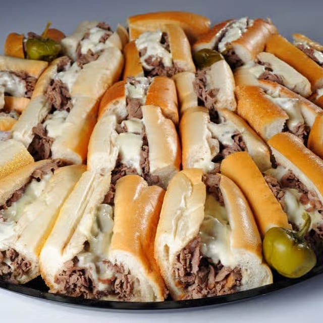 Cheese Steak Trays.