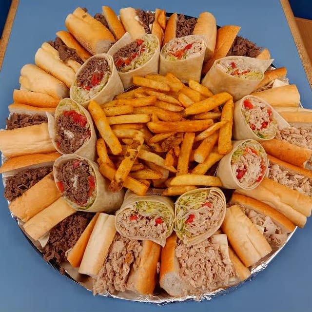 Cheese Steak Combo Tray.
